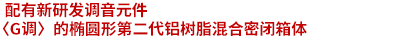 配有新研發(fā)調(diào)音元件〈G調(diào)〉的橢圓形第二代鋁樹脂混合密閉箱體